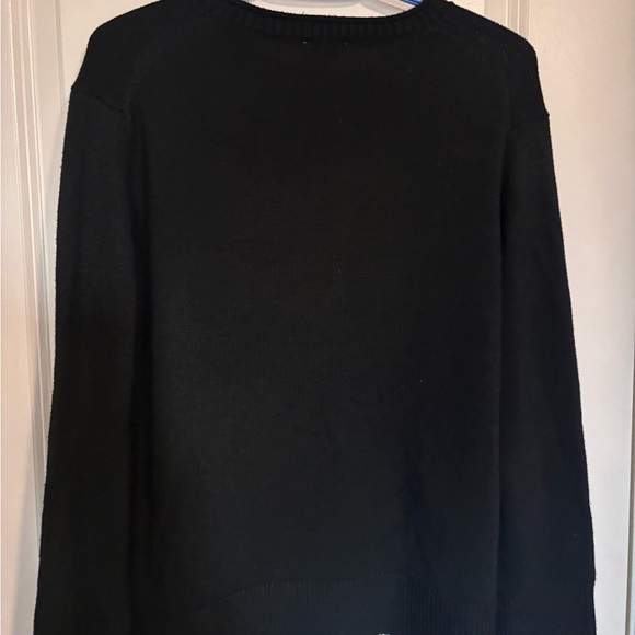 Vintage Ella Moss Super Soft Classic Black Crew Roll Neck Sweater with side slit - Picture 2 of 4